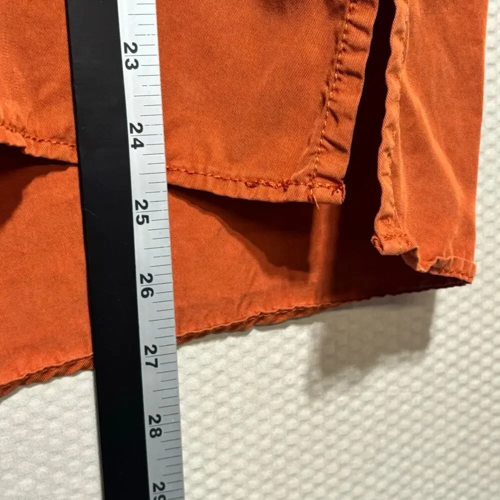 Velvet Heart Women's Burnt Orange Button Short Sleeve Top Size M - Picture 8 of 9